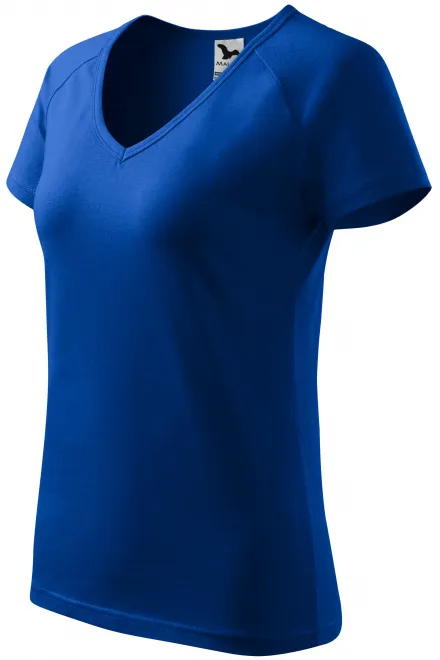 Ženska majica slim fit z rokavom iz reglana, kraljevsko modra