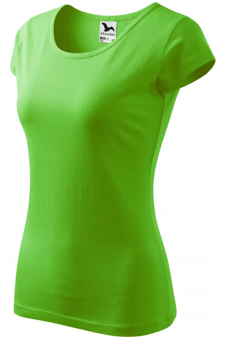 Ženska majica z zelo kratkimi rokavi, jabolčno zelena