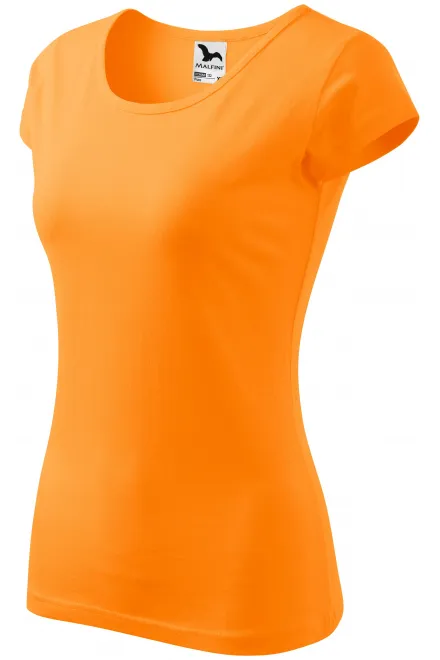 Ženska majica z zelo kratkimi rokavi, mandarina