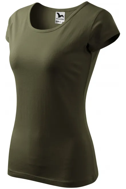Ženska majica z zelo kratkimi rokavi, military
