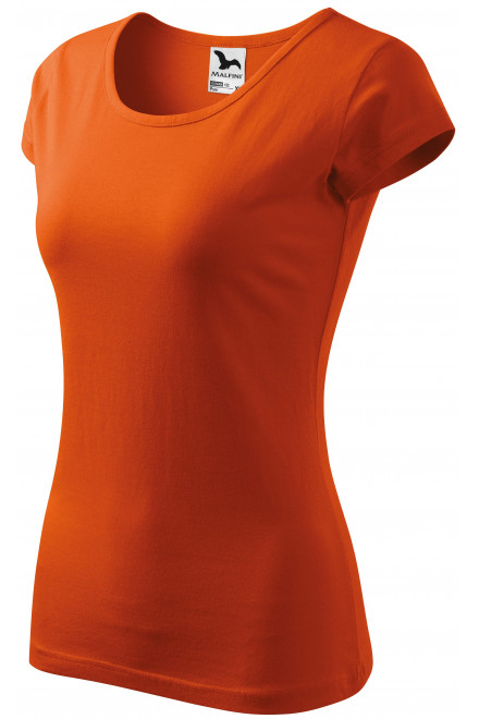 Ženska majica z zelo kratkimi rokavi, oranžna