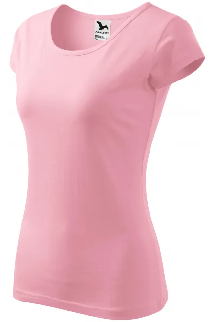 Ženska majica z zelo kratkimi rokavi, roza