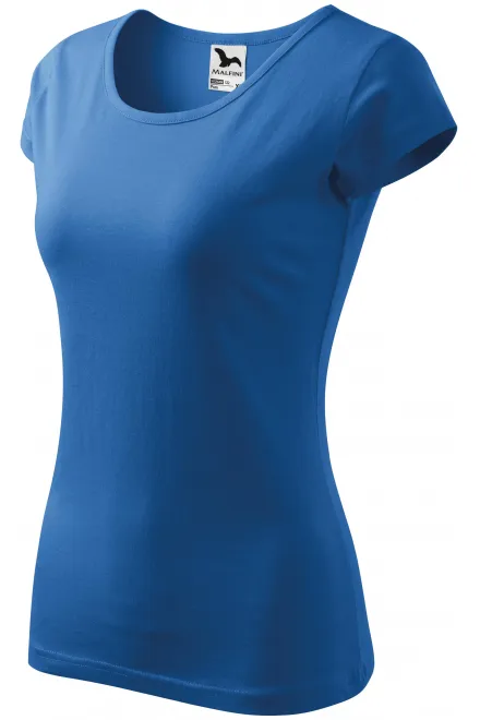 Ženska majica z zelo kratkimi rokavi, svetlo modra