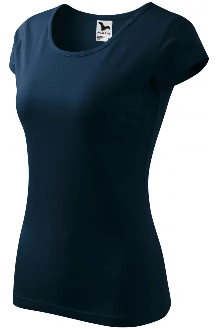 Ženska majica z zelo kratkimi rokavi, temno modra