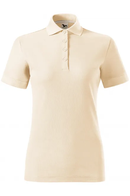 Ženska polo majica iz organskega bombaža - mandelj, 2XL