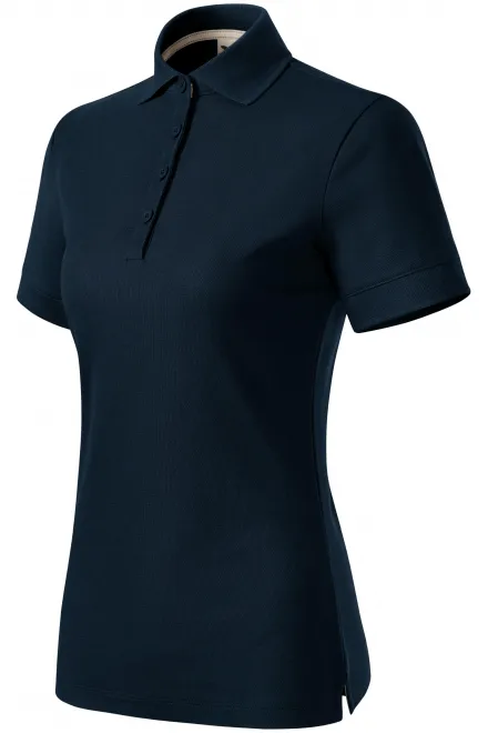 Ženska polo majica iz organskega bombaža, temno modra