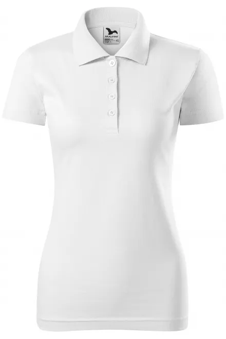 Ženska polo majica slim fit - bela, XS