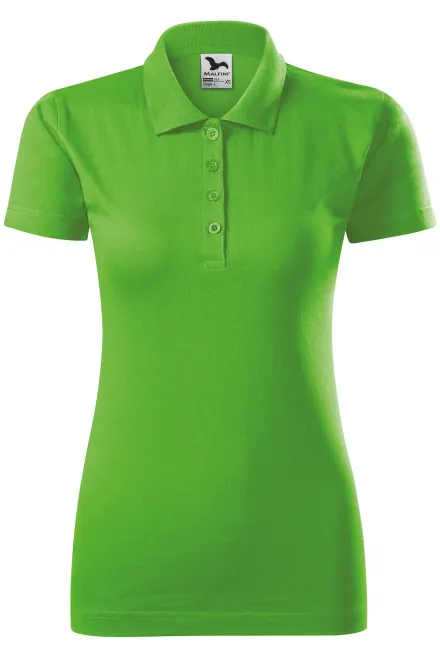 Ženska polo majica slim fit - jabolčno zelena, XS