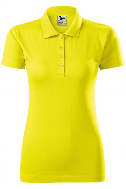 Ženska polo majica slim fit - limonino rumena, XS