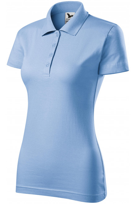 Ženska polo majica slim fit, modro nebo