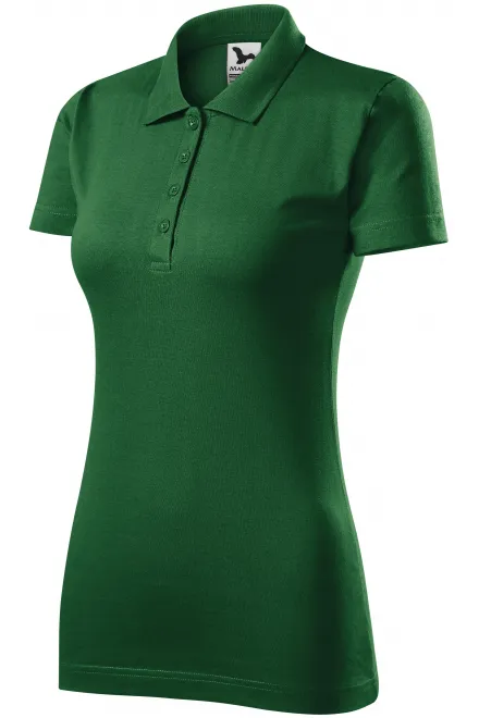 Ženska polo majica slim fit, steklenica zelena