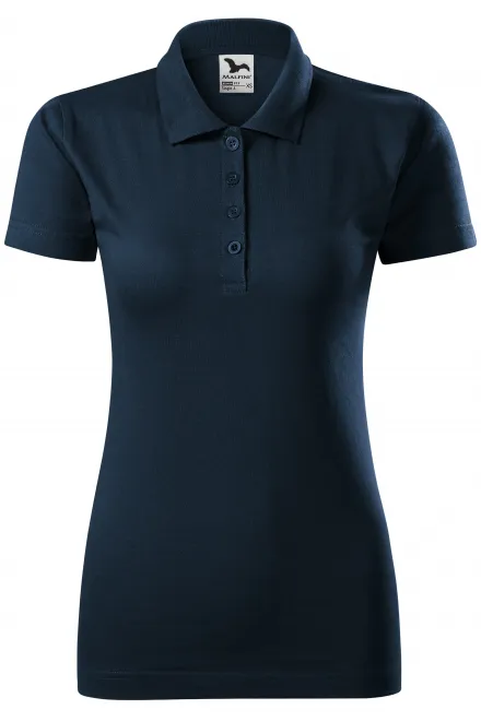 Ženska polo majica slim fit - temno modra, XS