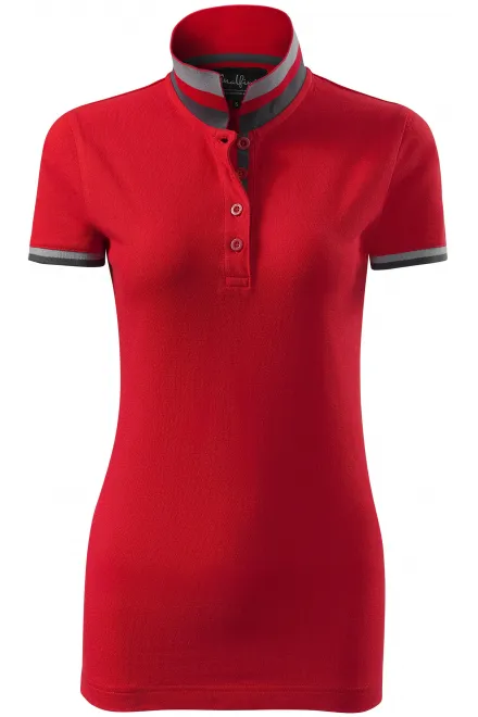 Ženska polo majica z ovratnikom navzgor - formula red, XL