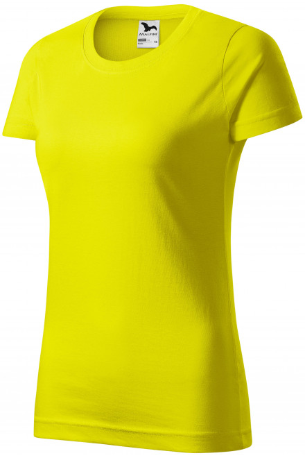 Ženska preprosta majica, limonino rumena