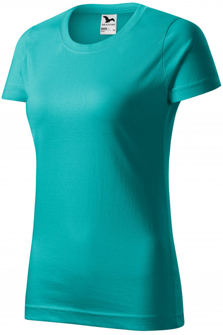 Ženska preprosta majica, smaragdno zelena