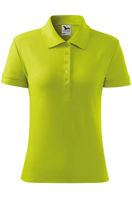 Ženska preprosta polo majica - apno zelena, L