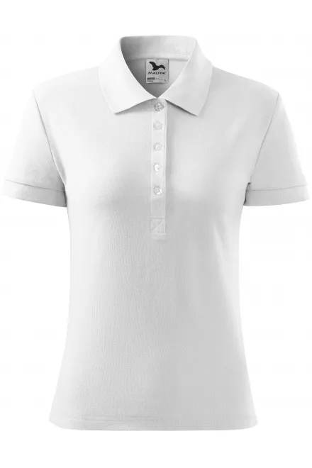Ženska preprosta polo majica - bela, L