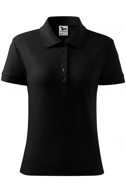 Ženska preprosta polo majica - črna, L
