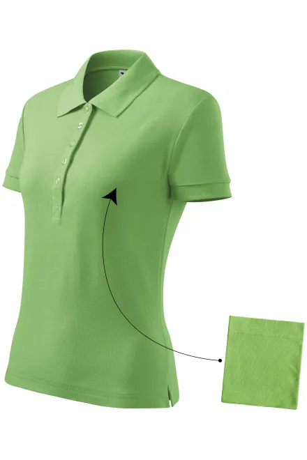 Ženska preprosta polo majica, grahova zelena