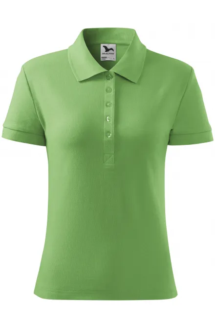 Ženska preprosta polo majica - grahova zelena, L