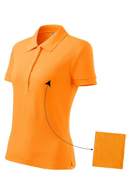 Ženska preprosta polo majica, mandarina
