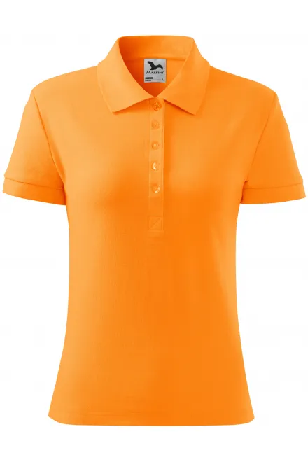 Ženska preprosta polo majica - mandarina, L