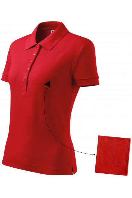 Ženska preprosta polo majica, rdeča