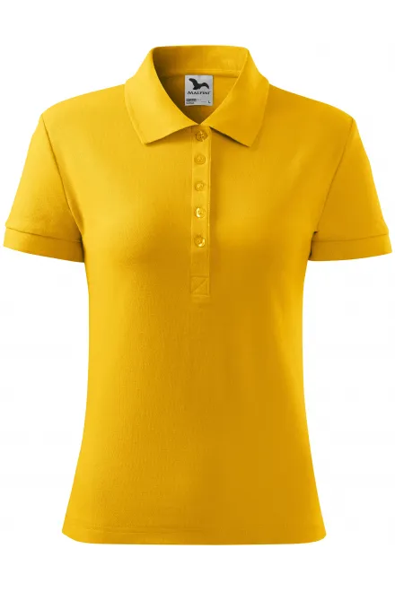 Ženska preprosta polo majica - rumena, L