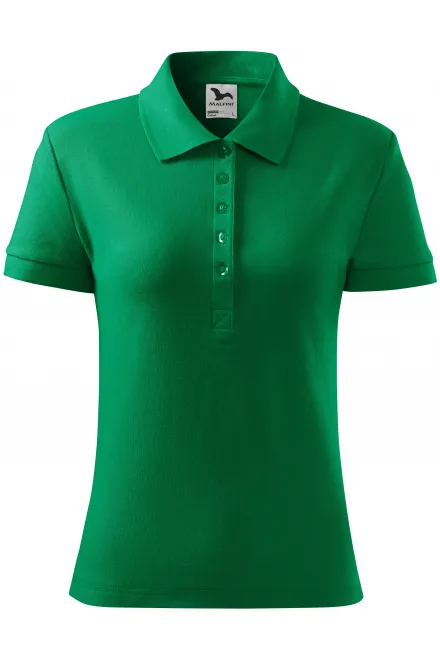 Ženska preprosta polo majica - travnato zelena, L