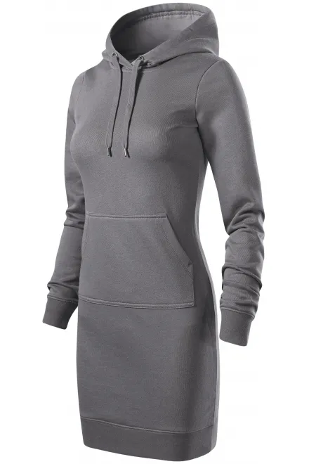 Ženska pulover obleka, jekleno siva