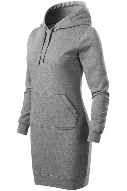 Ženska pulover obleka, temno siv marmor