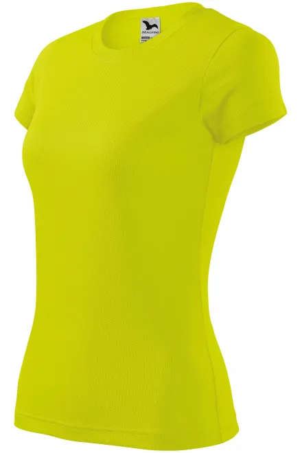 Ženska športna majica, neonsko rumena