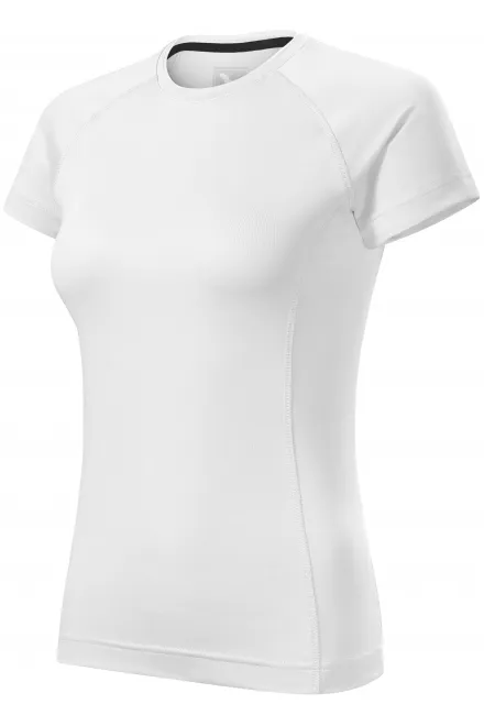 Ženska športna majica s kratkimi rokavi, bela