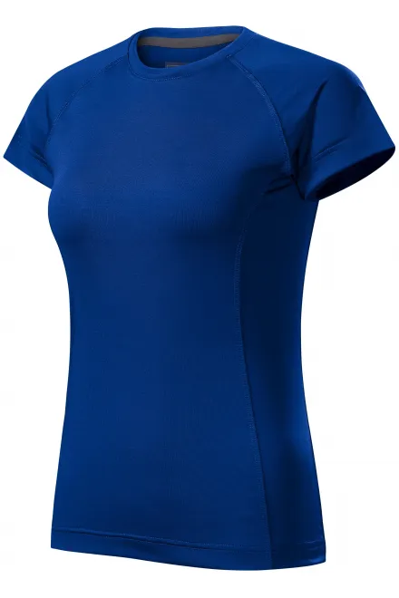 Ženska športna majica s kratkimi rokavi, kraljevsko modra
