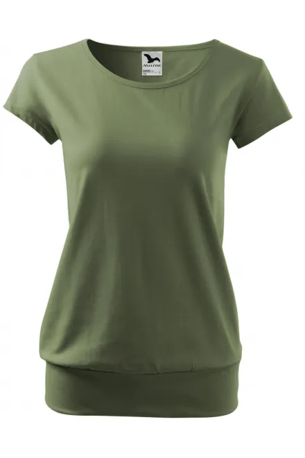 Ženska trendovska majica - khaki, XL