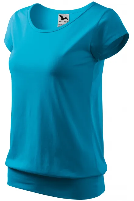 Ženska trendovska majica, turkizno